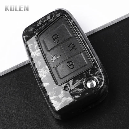 3 4 Buttons Carbon Fiber Car Key Case Cover For VW Volkswagen Golf 7 Tiguan MK2 For SEAT Ateca Leon FR 2 Ibiza For Skoda Octa