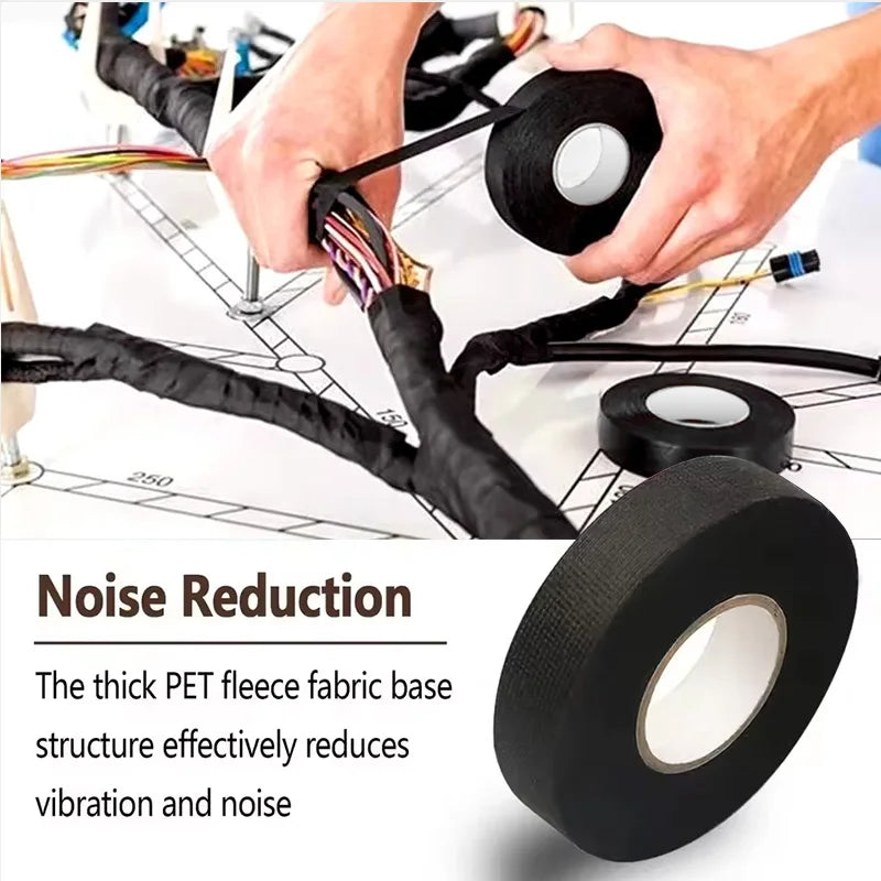 Automotive Wiring Harness Adhesive Tape Noise Reduction Heat Resistance Flame Retardant Electrical Protective Cloth Tape