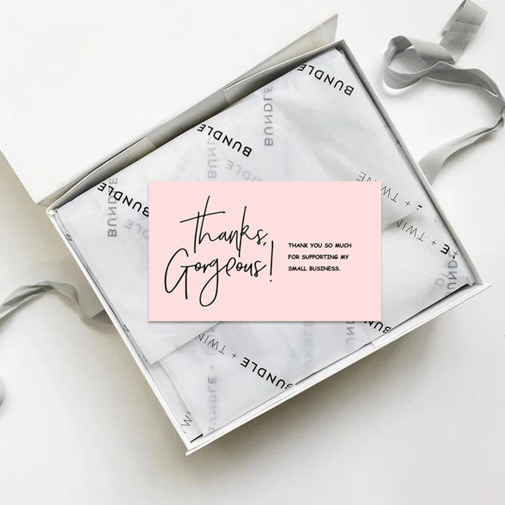 30/50Pcs Thank You Card Business Card Order Thank You Party Card for your support Small card Thank you