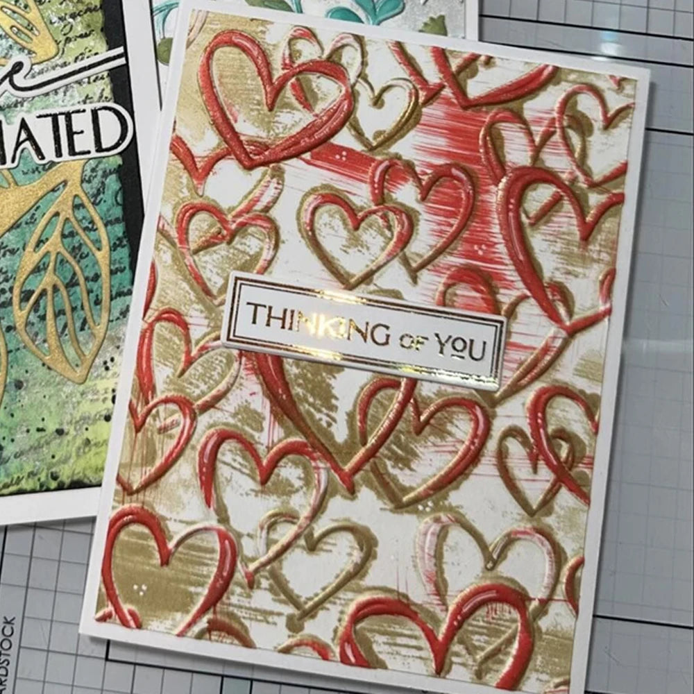 Various Love Heart 3D Embossing Folder for DIY Scrapbooking Valentine's Day Theme Paper Card Crafting Stencil 2025