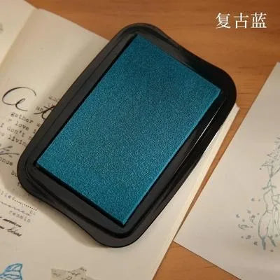 Vintage Color Inkpad For Stmaping Scrapbooking Material Big Size Stamps Decoraiton DIY Hobby Ink Pad - 6 blue