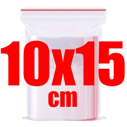 500/100pcs Self Sealed Bags Plastic Storage Bag for Jewelry Food Pills Transparent Zipper Storage Bag Package Pouches