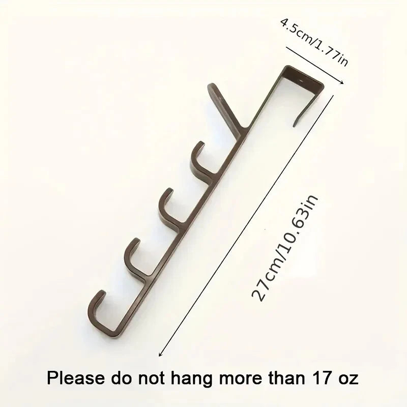 1pc Bedroom Door Hanger Clothes Hanging Rack Over The Door Plastic Home Storage Organization Hooks, Purse Holder For Bags Rai