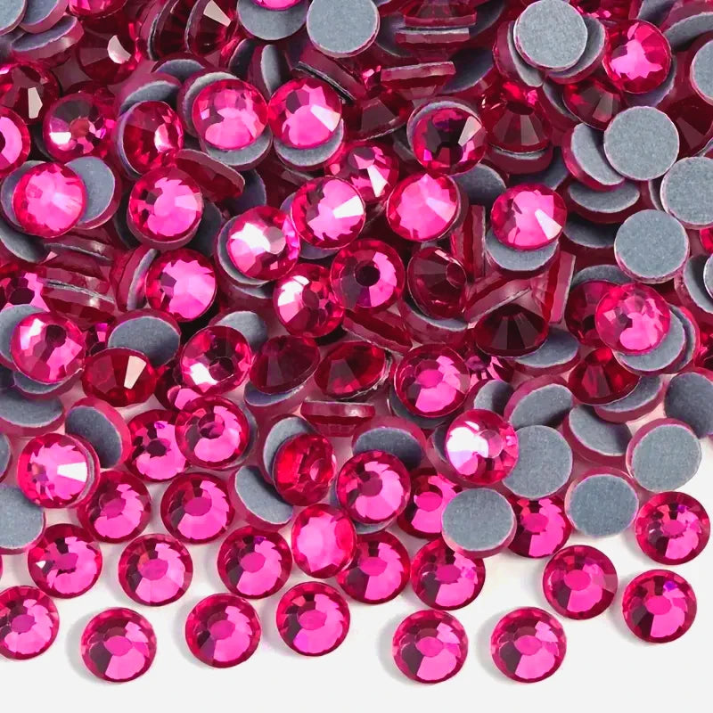 Bobohoo DMC SS6-SS30 Crystal Stones HotFix Rhinestone Glitter Crystal Strass Iron On Rhinestones For Garment Clothing Dress -