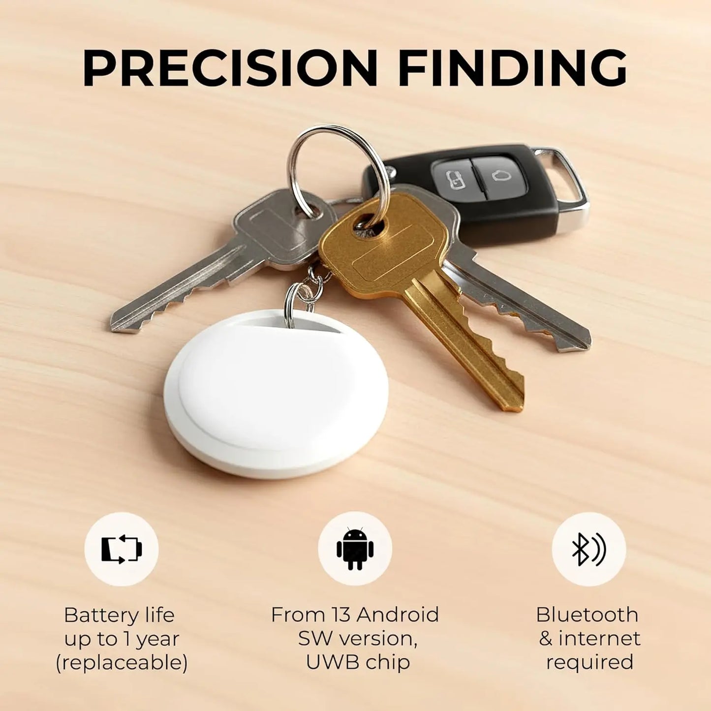 Android Smart Tag Device Tag for Keys,Wallet,Luggage,Pets Tracker Tag,Bluetooth,Works with Find My,Item Finders Tracking Tags