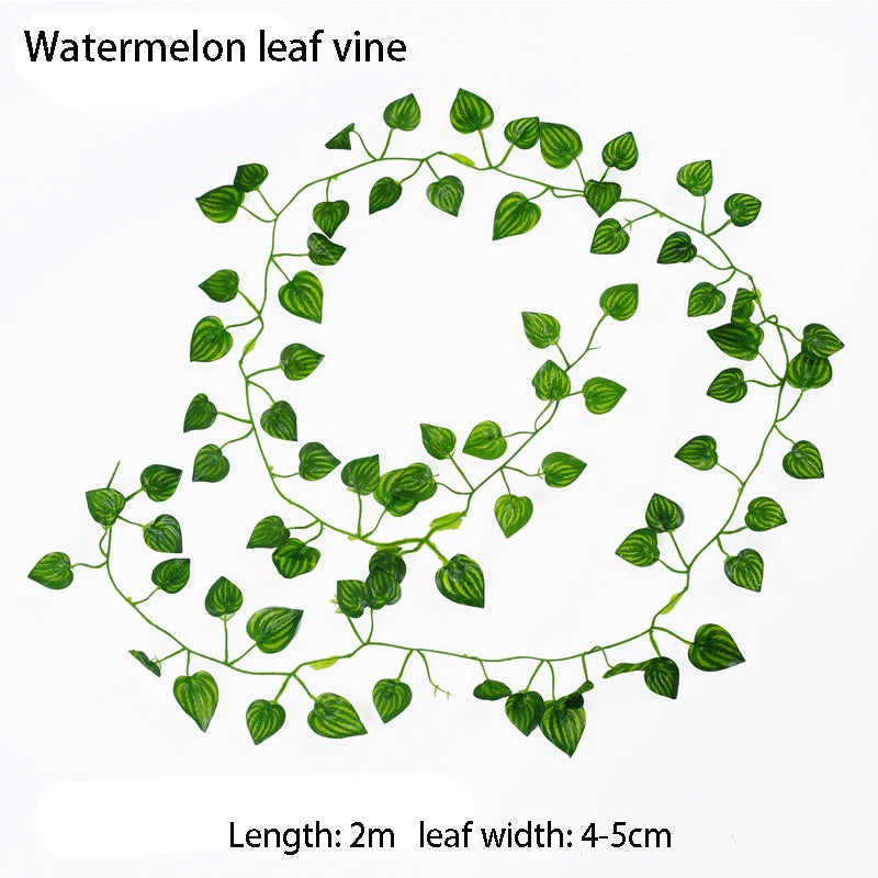 2/4/8/10M Artificial Ivy Leaves Garland Hanging Vines Fake Plants Outdoor Greenery Wall Decor Festival Garden Home Party Deco