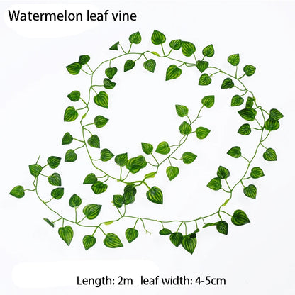 2/4/8/10M Artificial Ivy Leaves Garland Hanging Vines Fake Plants Outdoor Greenery Wall Decor Festival Garden Home Party Deco