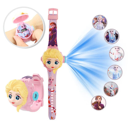 3D Cartoon Stitch Kids Watches For Girls Projection Unicorn Mickey Children Watch Digital Clock Gift montre enfant - 6ty-bx