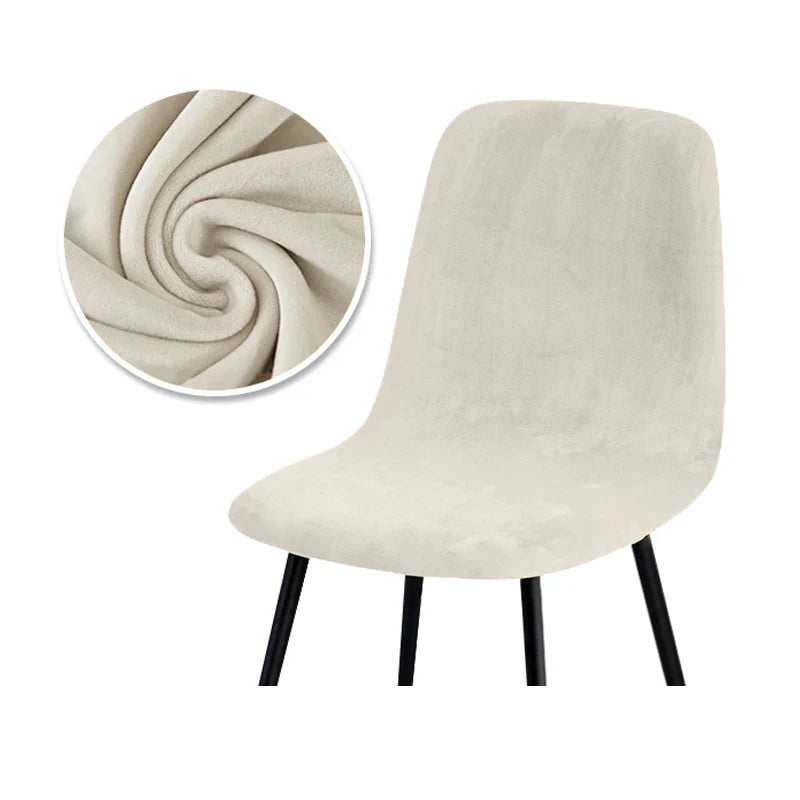 Higher Quality Velvet Chair Cover 1/2/4/6 pcs Stretchable Chair Cover For Dining Room 2 Type of Fabrics Chair Slipcover For H