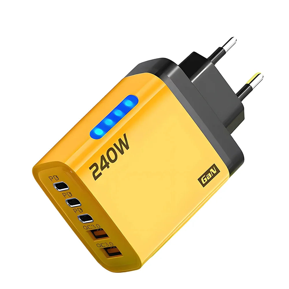 5 Ports USB C PD Charger Quick Charge 3.0 Type C USB Phone Chargers Fast Charging Adapter For iPhone 16 15 Samsung Xiaomi Hua