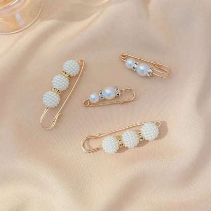 4PCS Waist Adjustment Uniform Clothing Extended Buckle And Waist Adjustment Buckle Pearl Broocated Fashion Decorative Accesso