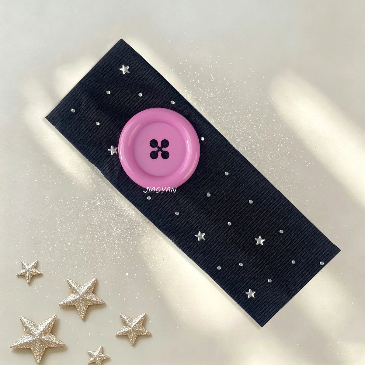 Vintage Women's Polka Dot Button Headband Spicy Girl Ins Y2K Japanese Trendy Headband Sweet Cool Sports Yoga Headband - F-5 A