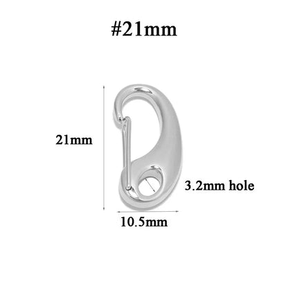 5pcs Stainless Steel D Lobster Clasps Spring Hooks Key Chains Bags Snap-fastener Buckles Connectors DIY Jewelry Accessories -