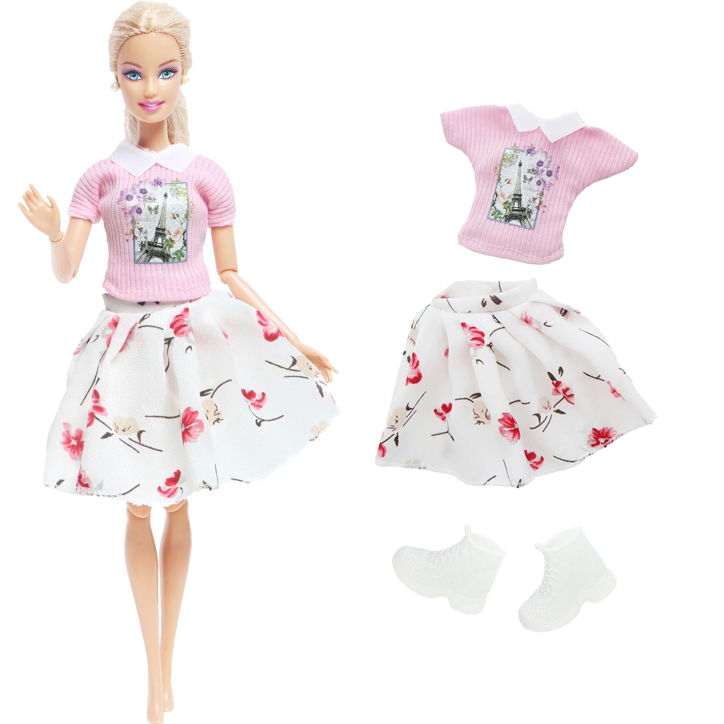 New Fashion Doll Dress Daily Outfit Girl Party Skirt Cute Mini Gown With Bag Clothes for 1/6 Doll DIY Accessories Baby Toys -