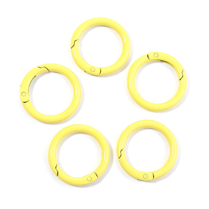 5-10pcs/lot Colorful Spring Clasps Openable Round Carabiner Keychain Bag Clips Hook Dog Chain Buckles Connector For DIY Jewel