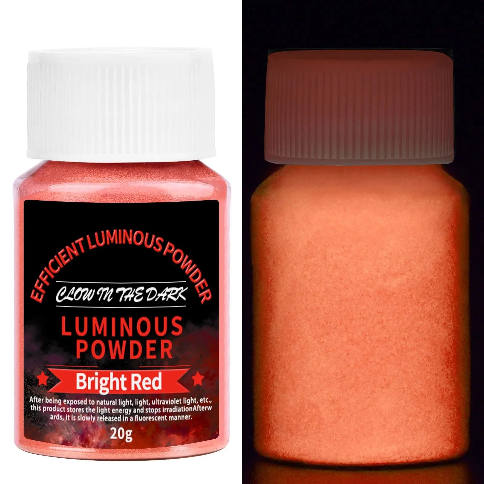 20g Long Lasting Bright Luminous Powder Paint Epoxy Resin Pigment Glow In The Dark Fluorescent Powder DIY Jewelry Making Fill