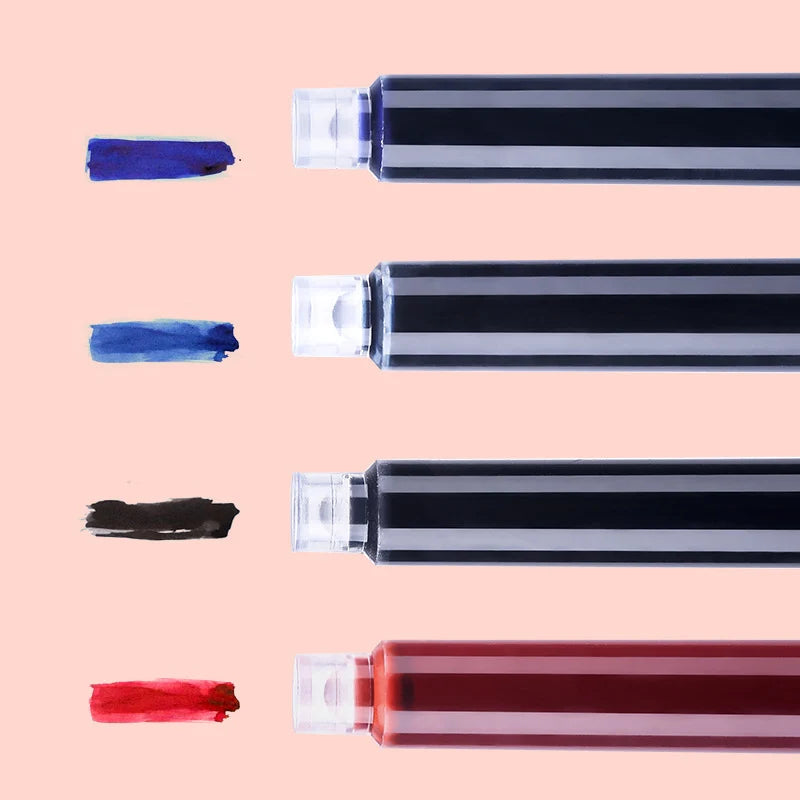 50pcs Fountain Pen Ink Cartridge Refills Bottle Disposable 3.4mm Bore Diameter School Office Stationery Supplies Calligraphy 