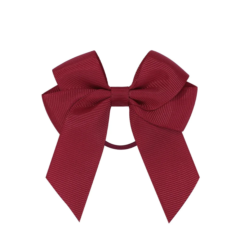 3.15inches Solid Color Hair Ribbon Hair Band for Girls Toddler Cheer Up Bows Head Rope Kids Headwear Ponytail Hair Accessorie