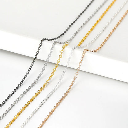 2 Meters No Fade Stainless Steel 1/1.5/2mm Width Cross Chains Link Chains for Necklaces Bracelets Findings DIY Jewelry Materi