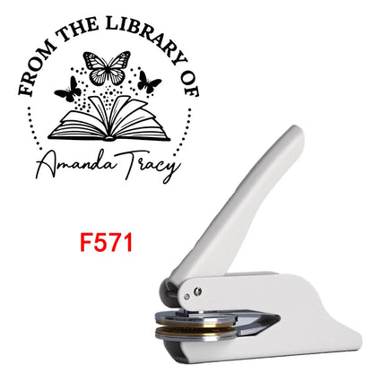 Custom Embosser Stamp,From the Library Embosser,Personalized Book Embosser Stamps,Custom Logo,Magic School,Gift for Book Love