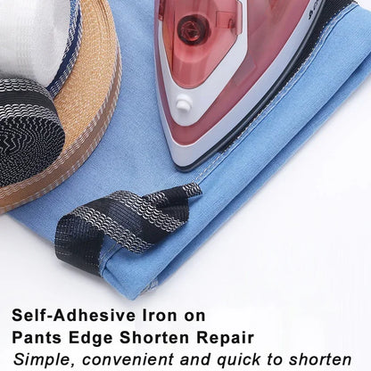 1/2/3/5M Pants Edge Shorten Self-Adhesive Pant Mouth Paste Iron-on Hem Tape Pants Fabric Fusing Hemming Tape Ironing Sewing T