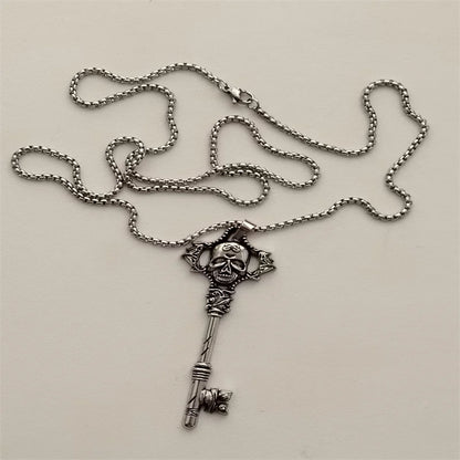 Vintage Cross Pendant Necklace Unisex Versatile Simple Long Sweater Chain Hip Hop Accessory - 8