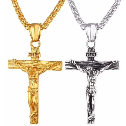 Premium Cross Necklace for Women 18k Gold Plated Trendy Gold Cross Pendant Chain for Girls Crucifix Necklace for Women Girls