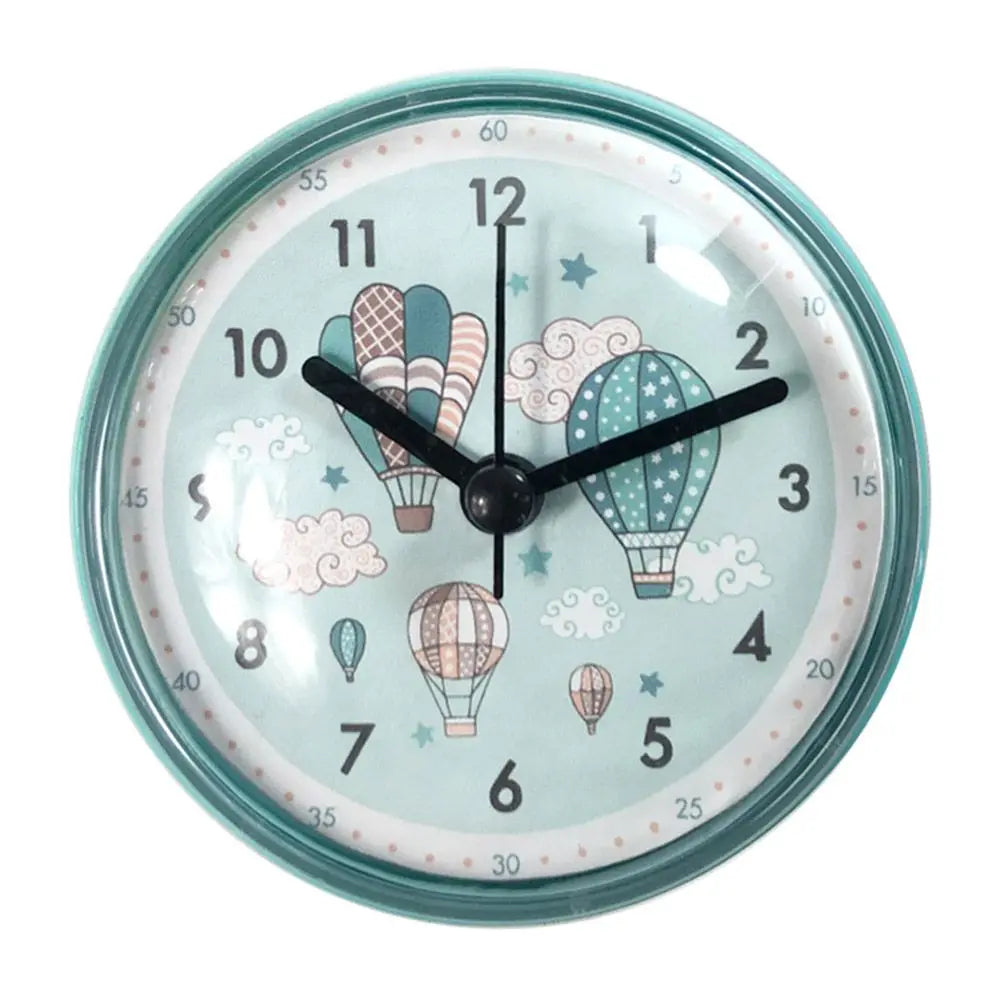 7cm Shower Anti Fog Waterproof Mini Small Table Decoration Kitchen Living Bathroom Room Wall Clock Toilet Round Sucker Decor 