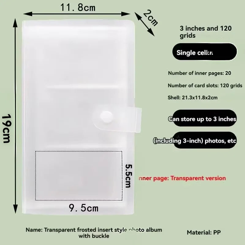 Polaroid Photo Album Contents 120/240 Slot | Polaroid Album Photo Book | Postcard Photo Storage | Card Album - 120 Cards-puit