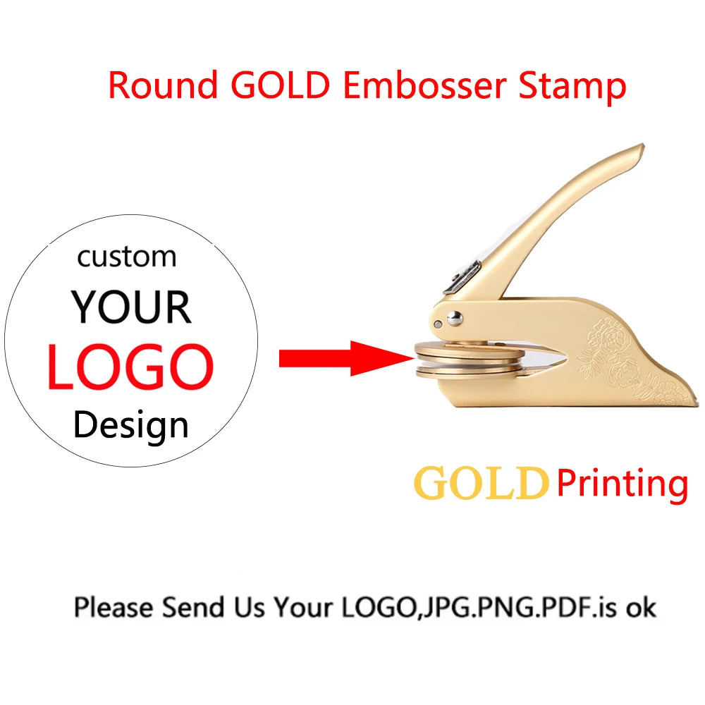 Embosser Stamp LOGO Customized Wedding Library Book Private Seals Customization Envelope Party Invitation Embossing Stamps DI