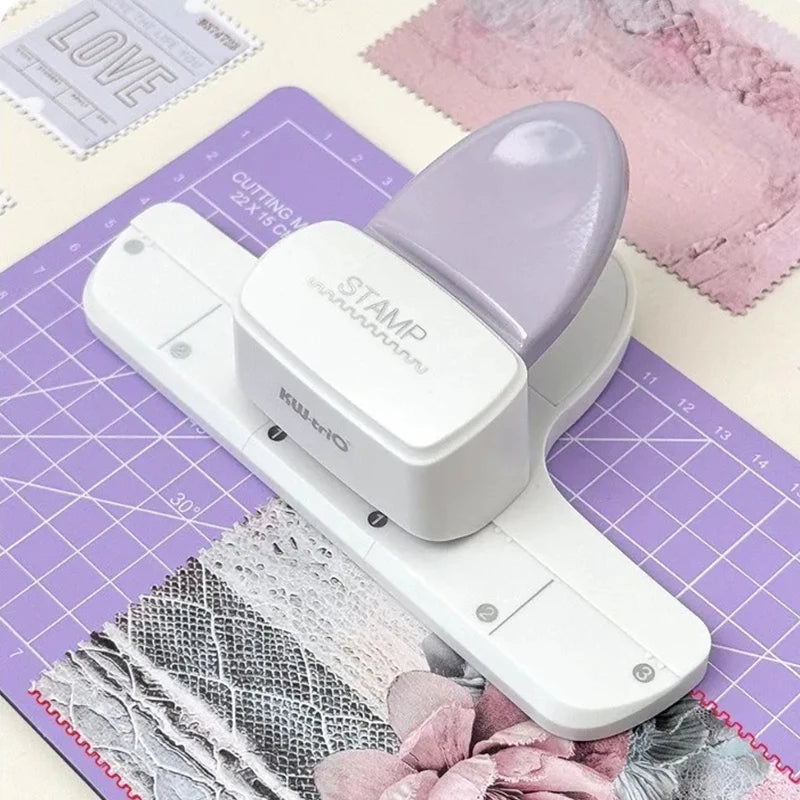 1PC Pattern edge pressing and cutting machine, suitable for cutting patterns on stamps, photos, cards and paper。School suppli