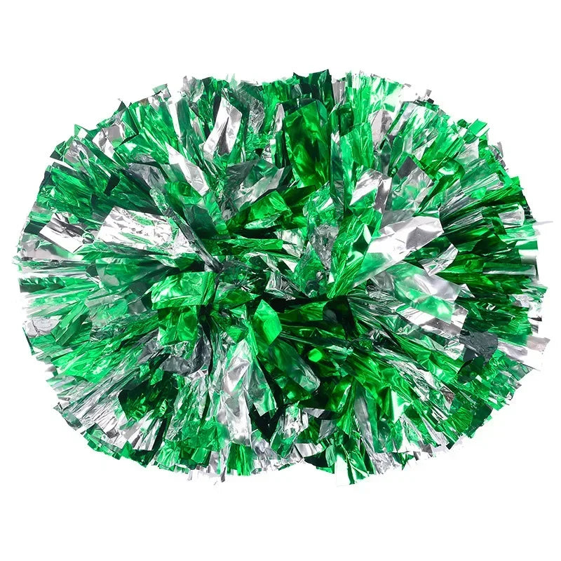 1pc Cheerleading Pom Poms with Handle Cheer Balls Big Gold Silver Red Yellow Blue Hand Dance Pompoms Accessories for Women Ki