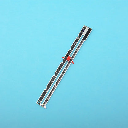 1pc Metal Sliding Guage, Sewing Measuring Tool, Sewing Guage For Quilting And Sewing, Sewing Accessories, Sewing Notions - bl