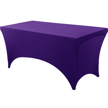 Spandex Tablecloth Tight Fitted Washable and Wrinkle Resistant Stretch Rectangular Patio Table Cover for Event Wedding Partie