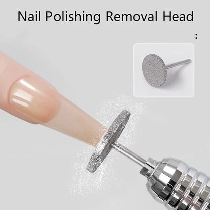 Removal Head Diamond Electric Nail Drill Bit Disc Grinding Burr T Mills Grinder