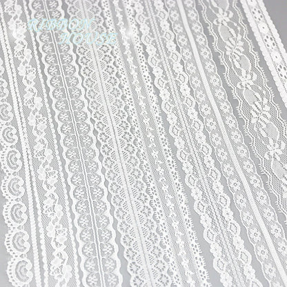 (5 yards/roll) white Lace fabric Webbing Decoration Lovely gift packing polyester Material