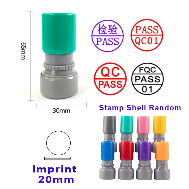 Custom QA QC Teacher Name Ink Stamp Signature Calligraphy Selfing-Inking Personalized Letter Stamp For School Student Child -