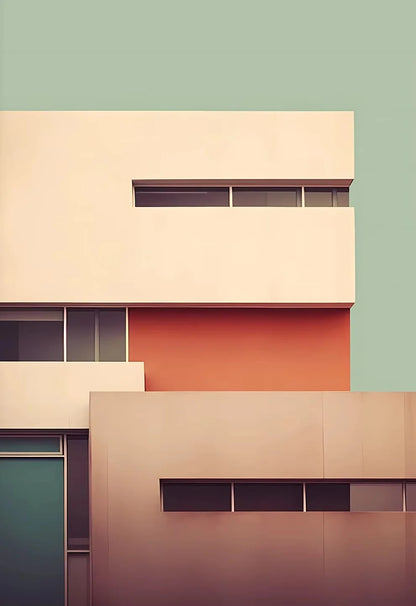 Classic Architecture Abstract Poster Prints Minimalist Fallingwater House Bauhaus Canvas Painting Wall Art Pictures Home Deco