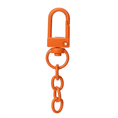 10pcs/lot Keyring Lobster Clasp Spring Buckle With Chains Colored Keychains For DIY Jewelry Making Key Ring Hooks Bags Buckle