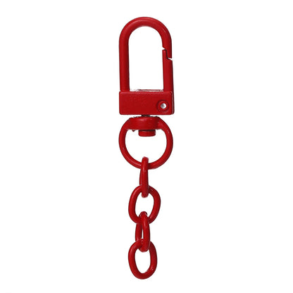 10pcs/lot Keyring Lobster Clasp Spring Buckle With Chains Colored Keychains For DIY Jewelry Making Key Ring Hooks Bags Buckle