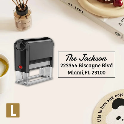 Custom Address Stamp, Return Address Stamps Self Inking Personalized, Customizable Business Stamp, Black Ink Colors, Stamper