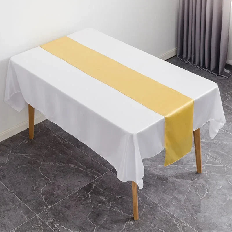 Satin Table Runner Wedding Decoration For Modern Birthday Party Hotel Show Banquet Luxury Design Nice Pattern Wholesale - Gol