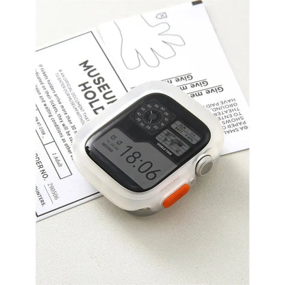 Bumper Soft Silicone Case For Apple Watch 11 10 9 8 7 6 SE 5 Anti-drop Matte Cover For iwatch 49mm 41mm 42mm 46mm 40mm 44mm 4