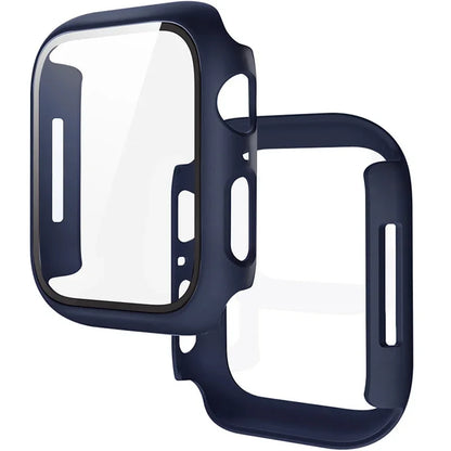 Tempered Glass+Cover For Apple Watch 11 10 9 8 7 46mm 42mm PC Bumper Screen Protector Case iWatch Series 7 6 5 4 SE3 44 40 45
