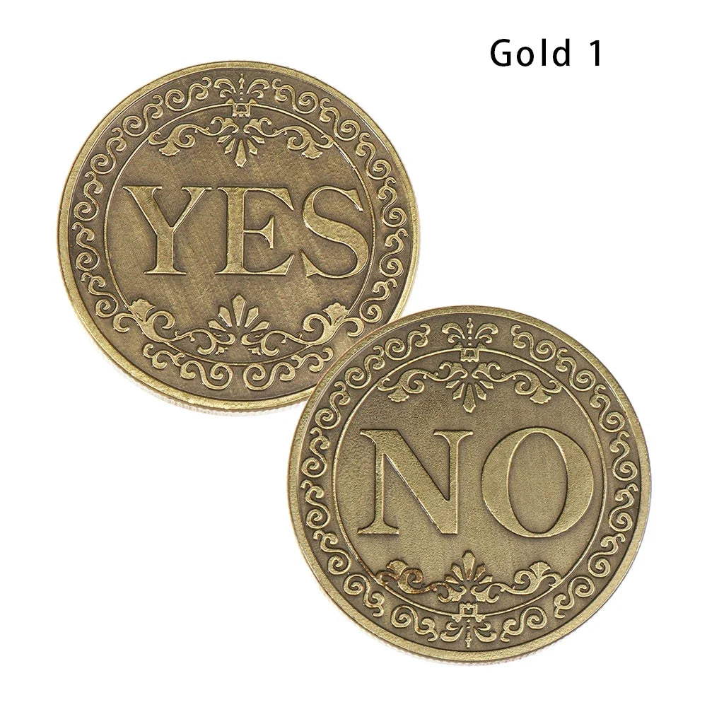 1PC Bronze Yes No Commemorative Coin Collection Gift Souvenir Souvenir Art Metal Antiqu Lovers Craft Gift - Gold 1