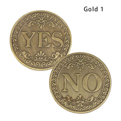 1PC Bronze Yes No Commemorative Coin Collection Gift Souvenir Souvenir Art Metal Antiqu Lovers Craft Gift - Gold 1
