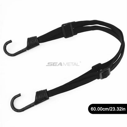 SEAMETAL Motorcycle Back Seat Helmet Strips Elastic Rope Motorcycle Helmet Fixed Strap Adjustment Fix Rope Goods Strap 60cm/9