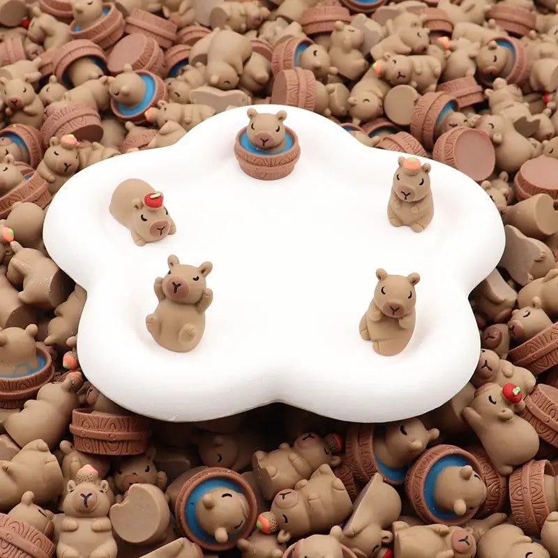 30PCS 3D Capybara Figurines Capybara Party Favors Cute Animal DIY Ornament Supplies for garden Capybara Home Decoration Ornam