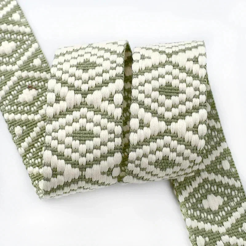 5/10M Meetee 38mm Jacquard Webbing Cotton Ribbon for Bag Shoulder Straps Clothing Braid Belt DIY Luggage Sewing Accessories