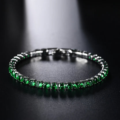 4mm Micro-inlaid Zircon Tennis Bracelet for Women 2025 New Men Bracelet Homme Jewelry Accessories